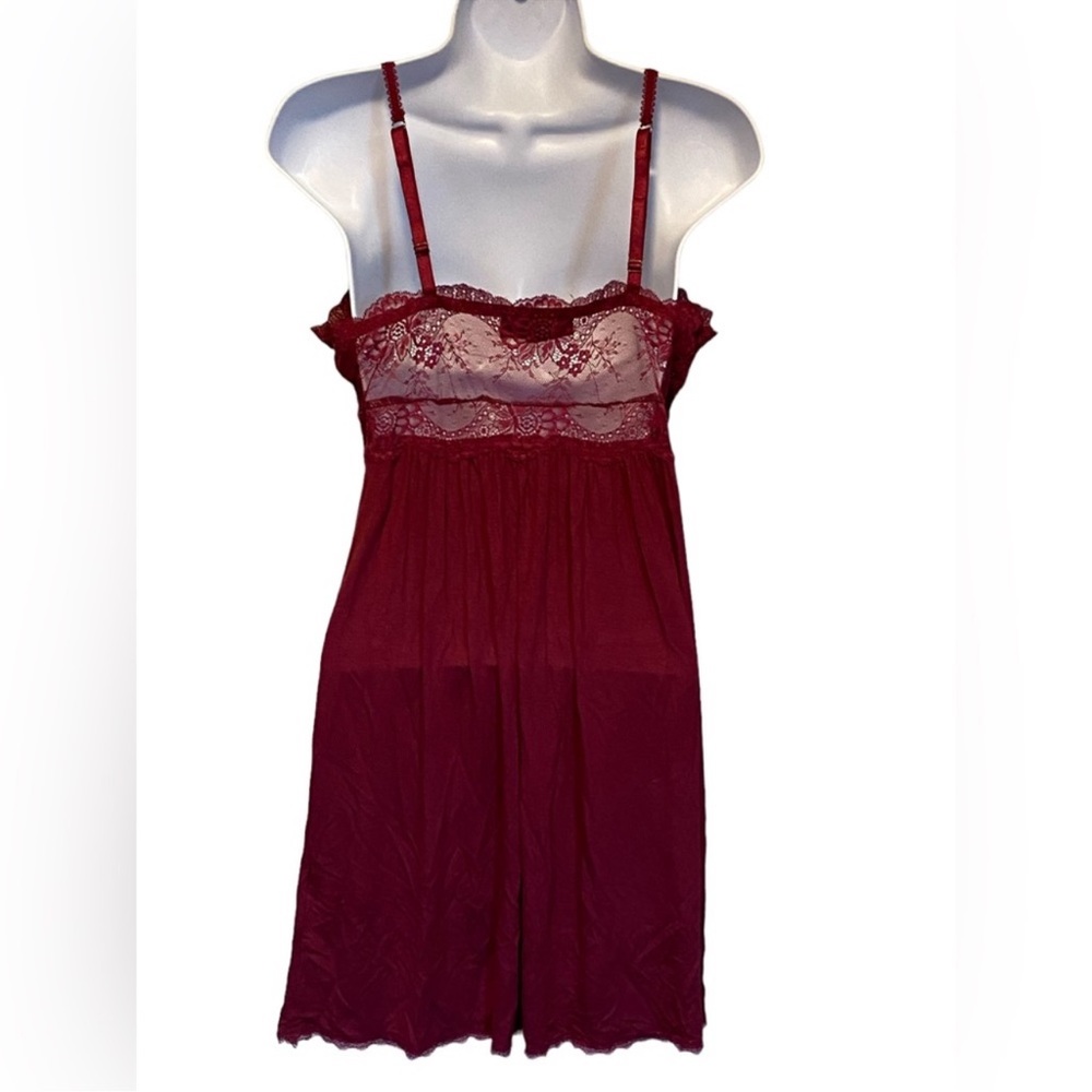 INC International Concepts Lace-Trimmed Knit Chemise Nightgown Rhododendron - Picture 5 of 9